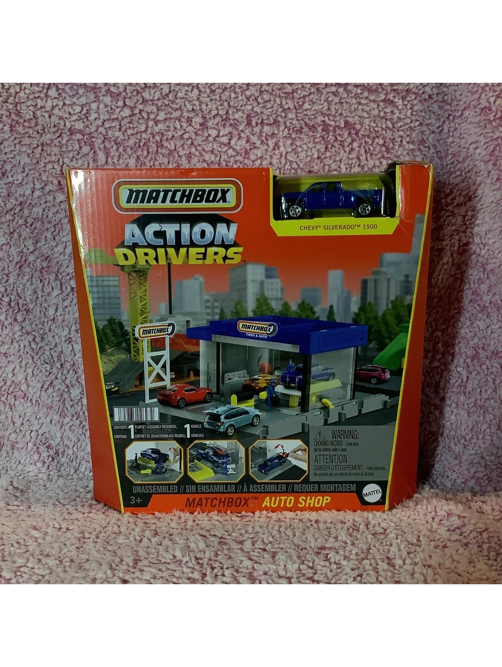 Matchbox Action Drivers Auto Shop Playset with Chevy Silverado 1500